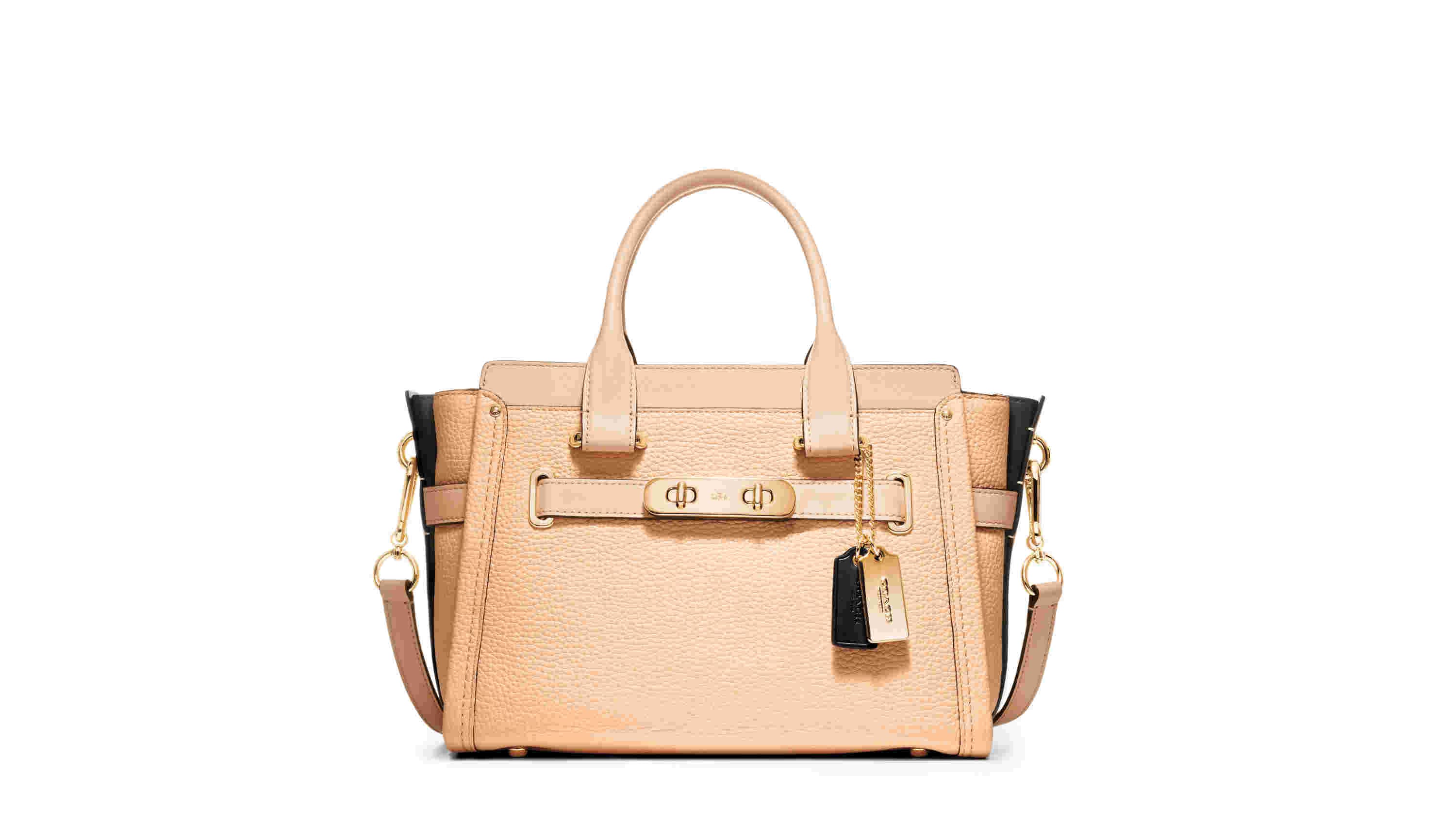 Colorblock Lthr Coach Swagger Carryall